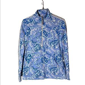 LILLY PULITZER Skipper Popover blu Peri turtley awesome